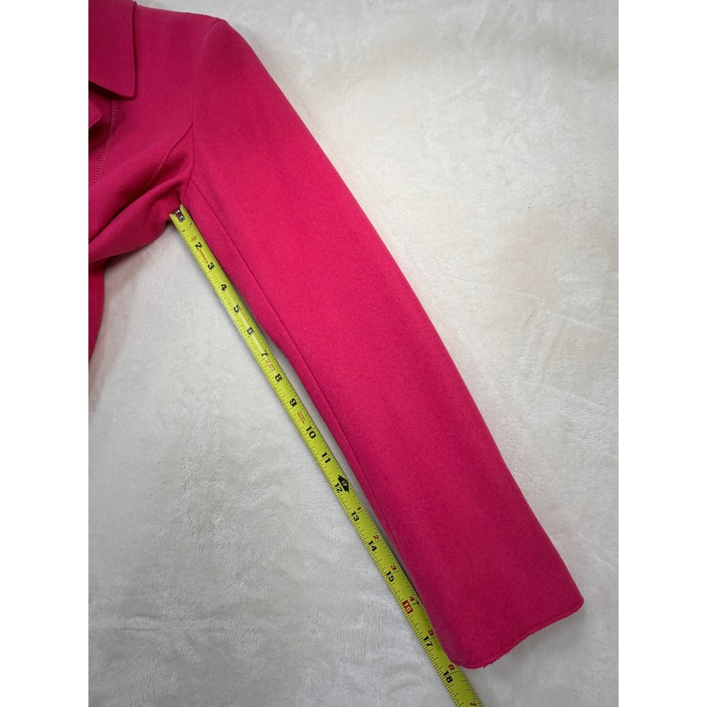 Akris Punto Pink Wool Blend Moto Jacket Women 4 Fair - Picture 13 of 16